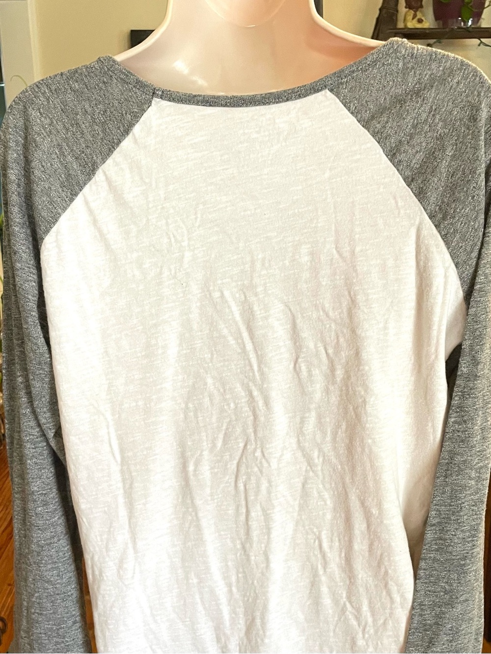 Retro Brand Gray & White “Brunch is Always a Good Idea” LS Ringer Top XL - Picture 2 of 2